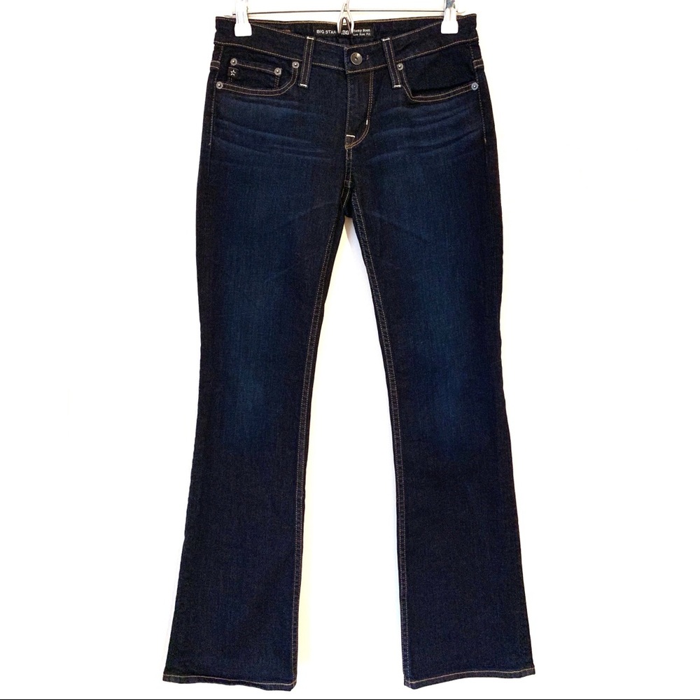 Big Star • 26 • Dark Wash Low Rise Boot Cut Remy Denim Jeans